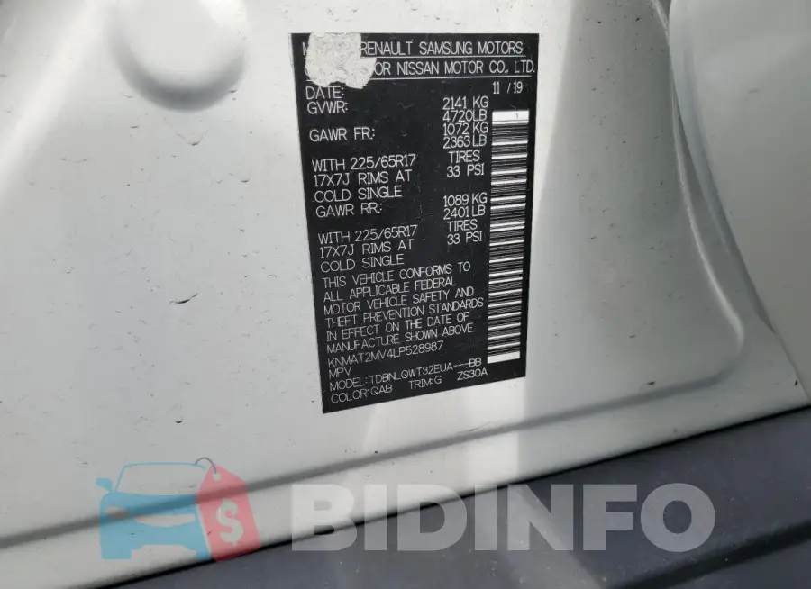 KNMAT2MV4LP528987 Photo# 14