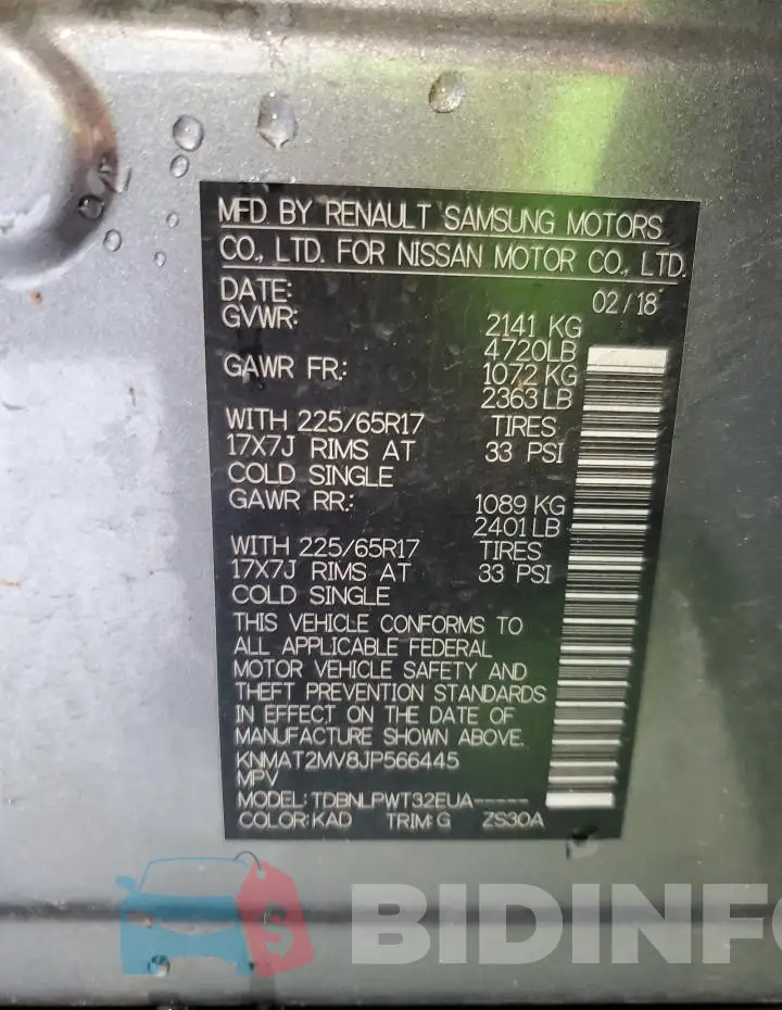 KNMAT2MV8JP566445 Photo# 14