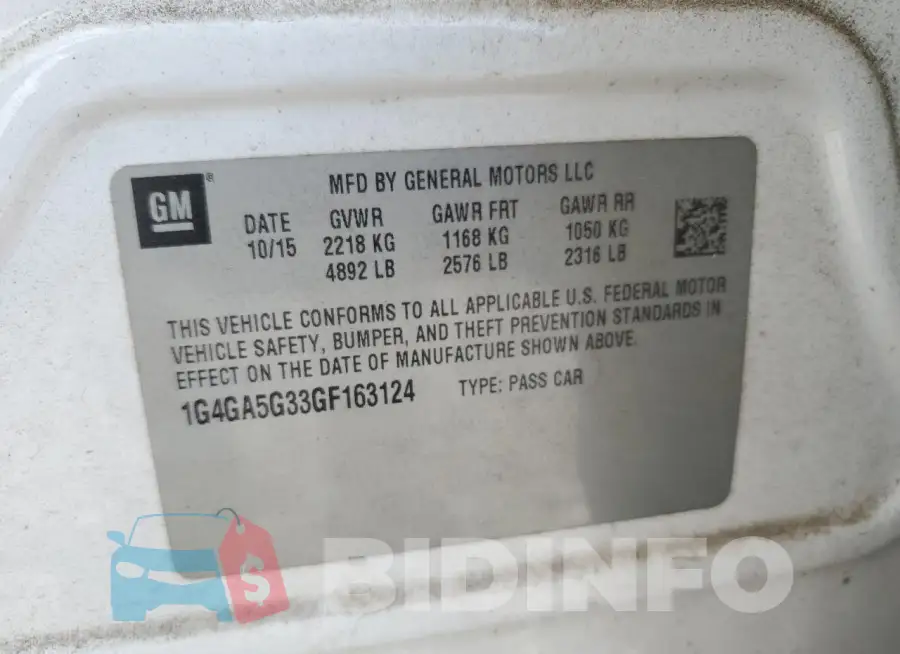 1G4GA5G33GF163124 Photo# 12