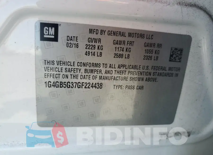 1G4GB5G37GF224438 Photo# 12