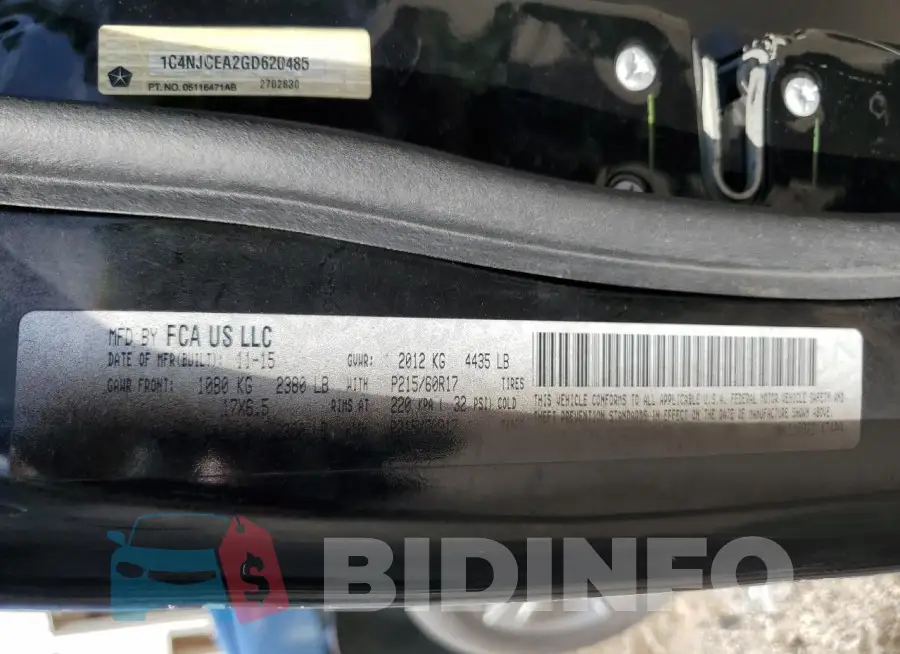 1C4NJCEA2GD620485 Photo# 13
