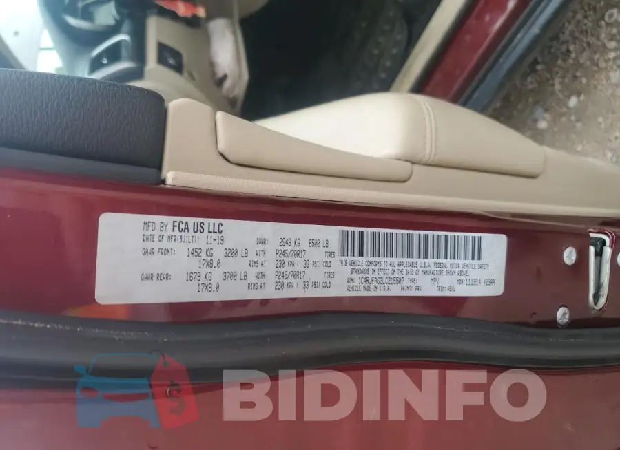1C4RJFAG3LC215507 Photo# 13