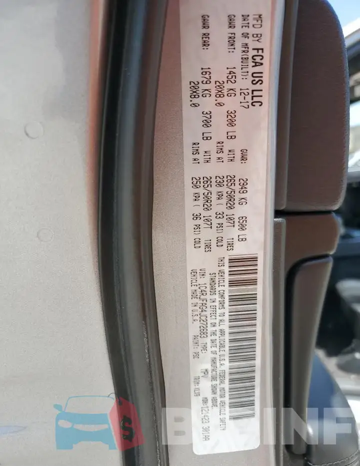 1C4RJFAG4JC272683 Photo# 14