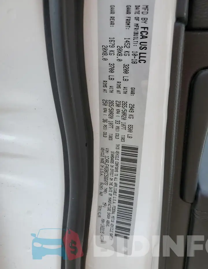 1C4RJFAG8KC566072 Photo# 13