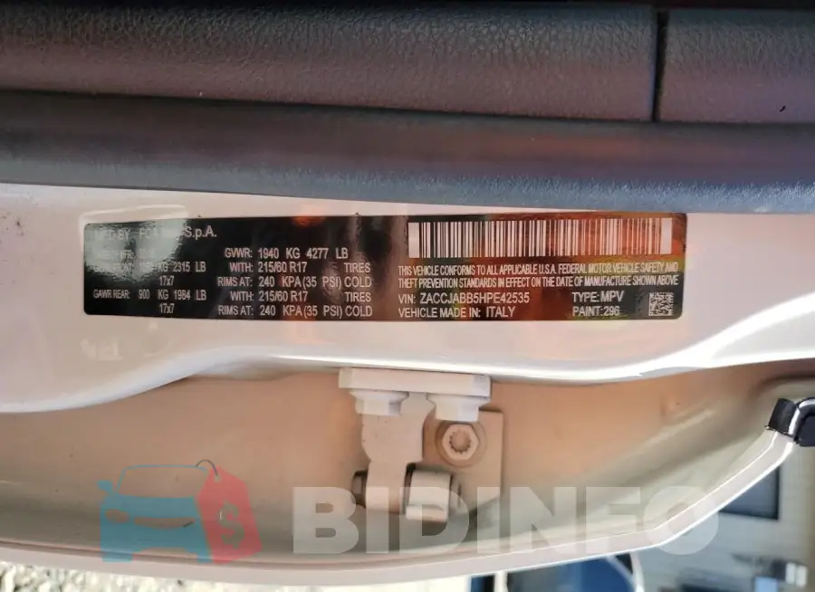 ZACCJABB5HPE42535 Photo# 13