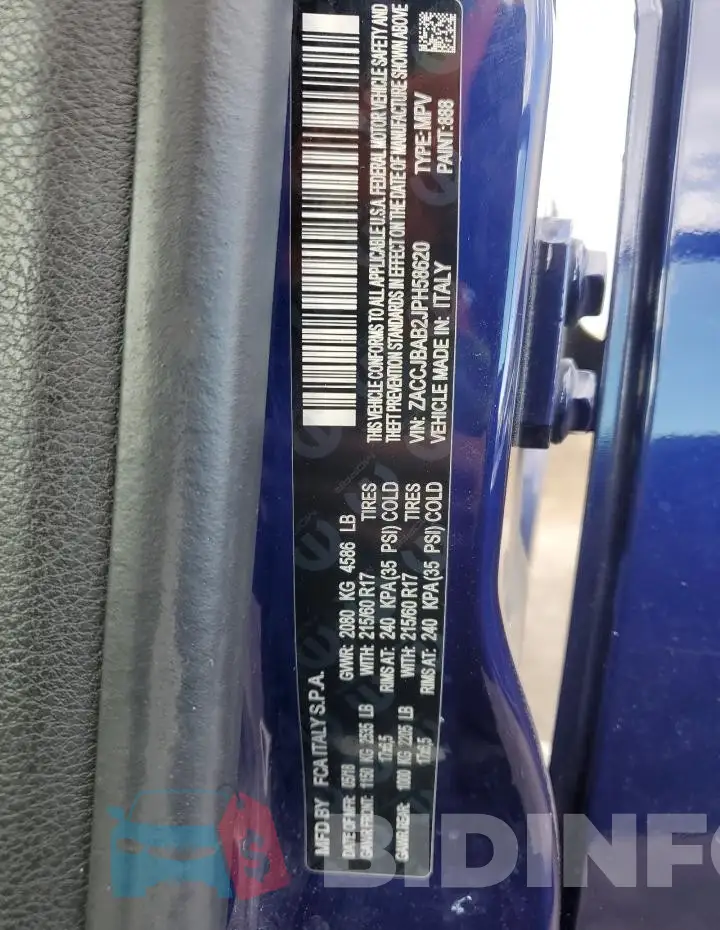 ZACCJBAB2JPH58620 Photo# 13