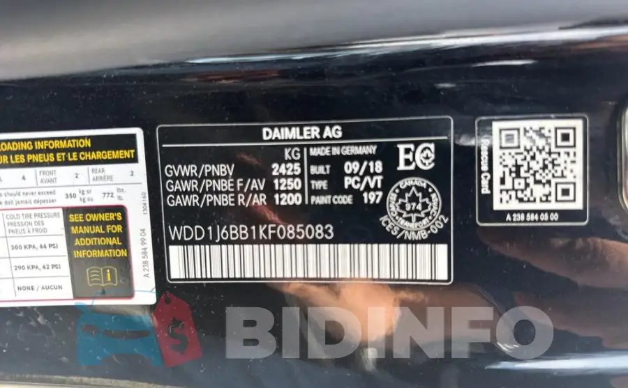 WDD1J6BB1KF085083 Photo# 10