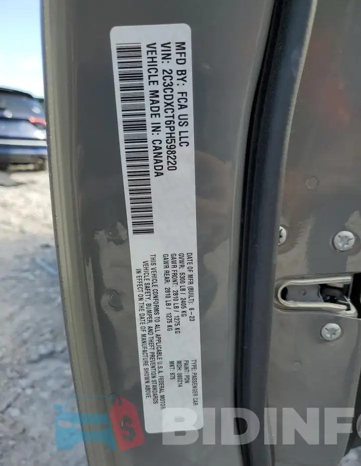 2C3CDXCT6PH598220 Photo# 12