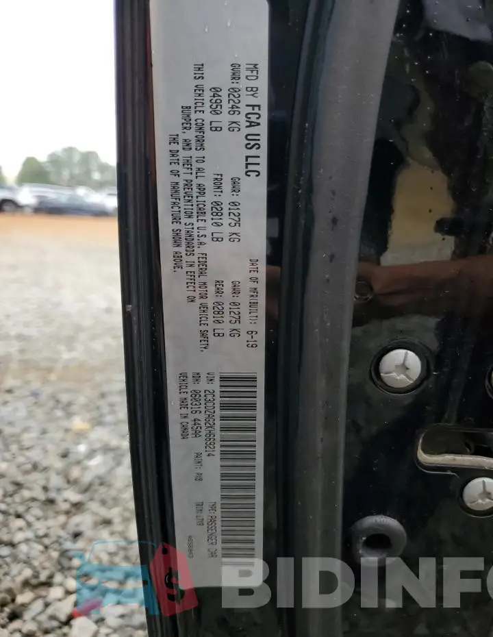 2C3CDZAG2KH669214 Photo# 12
