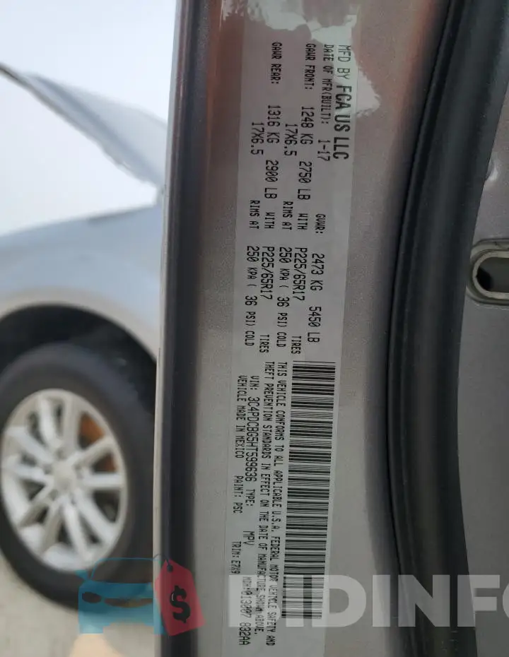3C4PDCBG5HT599636 Photo# 13