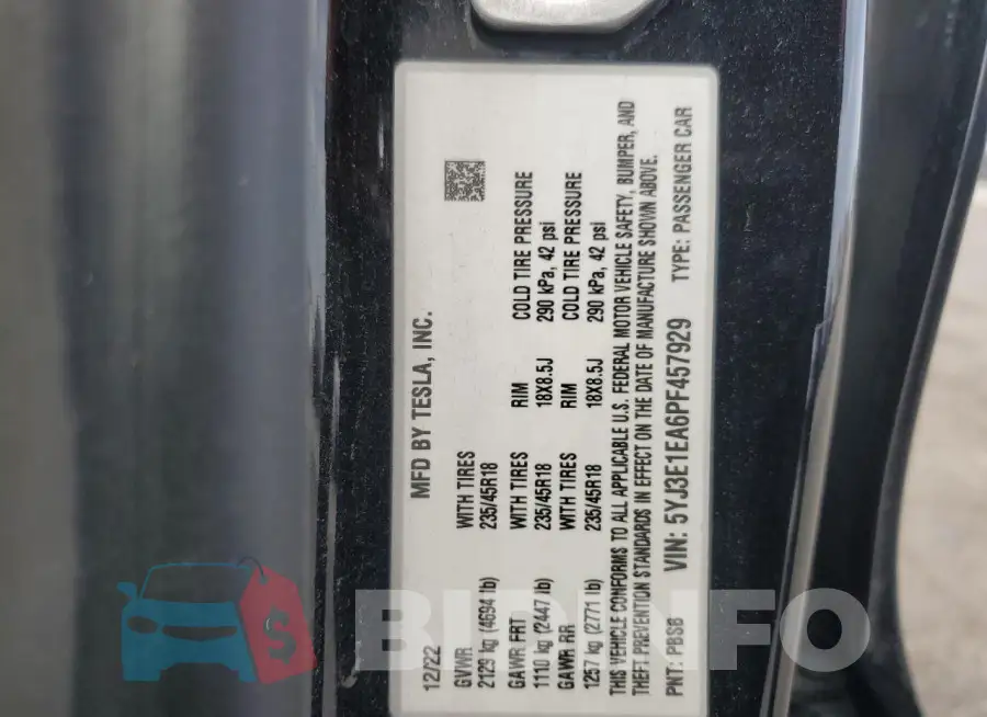 5YJ3E1EA6PF457929 Photo# 12
