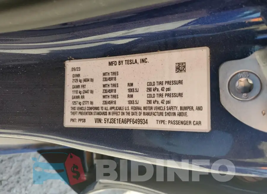 5YJ3E1EA6PF649934 Photo# 12