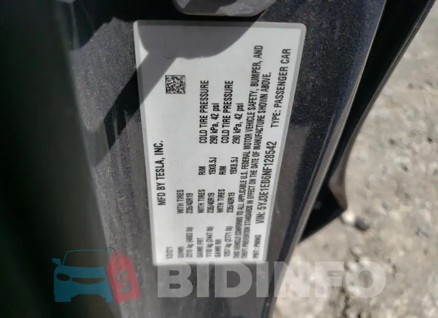 5YJ3E1EB6NF128542 Photo# 12