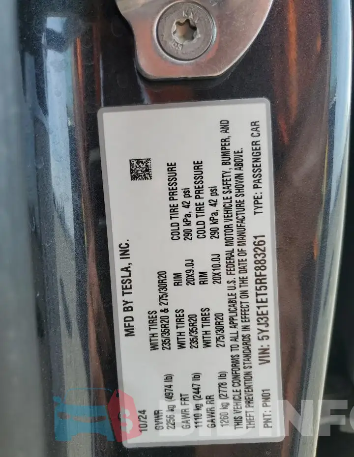 5YJ3E1ET5RF883261 Photo# 12
