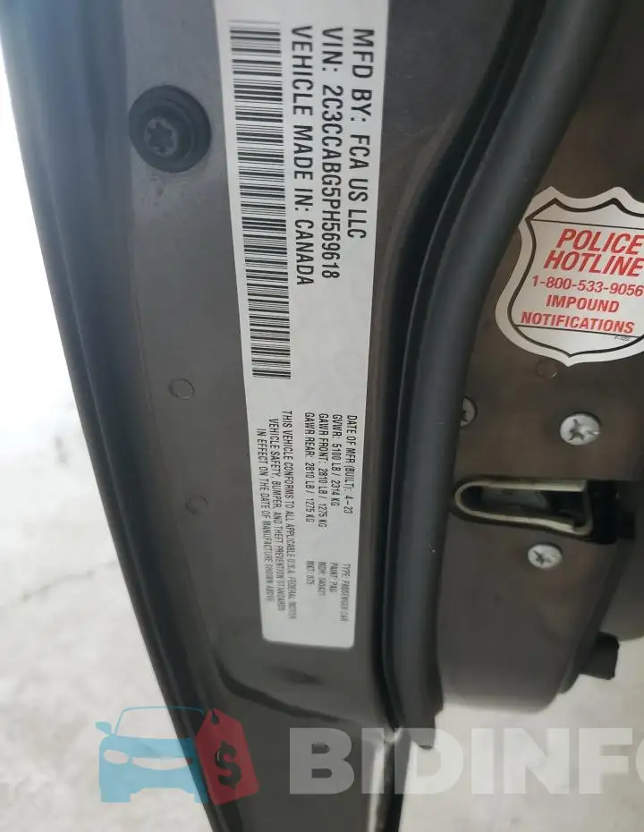 2C3CCABG5PH569618 Photo# 12