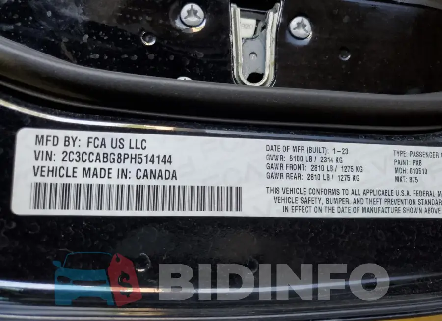 2C3CCABG8PH514144 Photo# 12