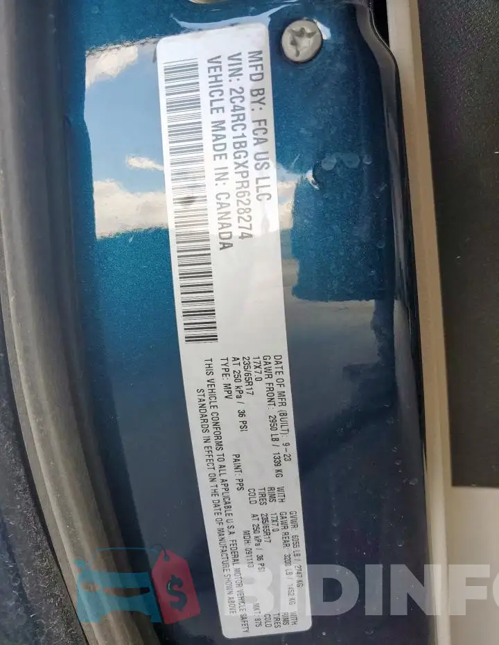 2C4RC1BGXPR628274 Photo# 13