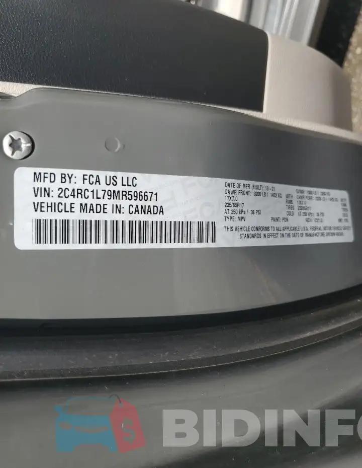 2C4RC1L79MR596671 Photo# 13