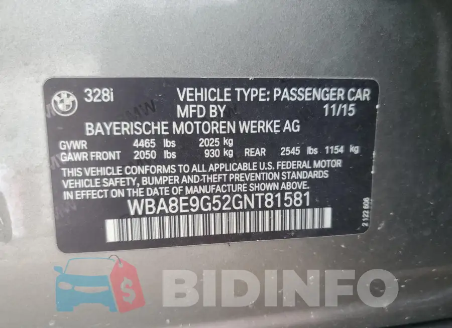 WBA8E9G52GNT81581 Photo# 12
