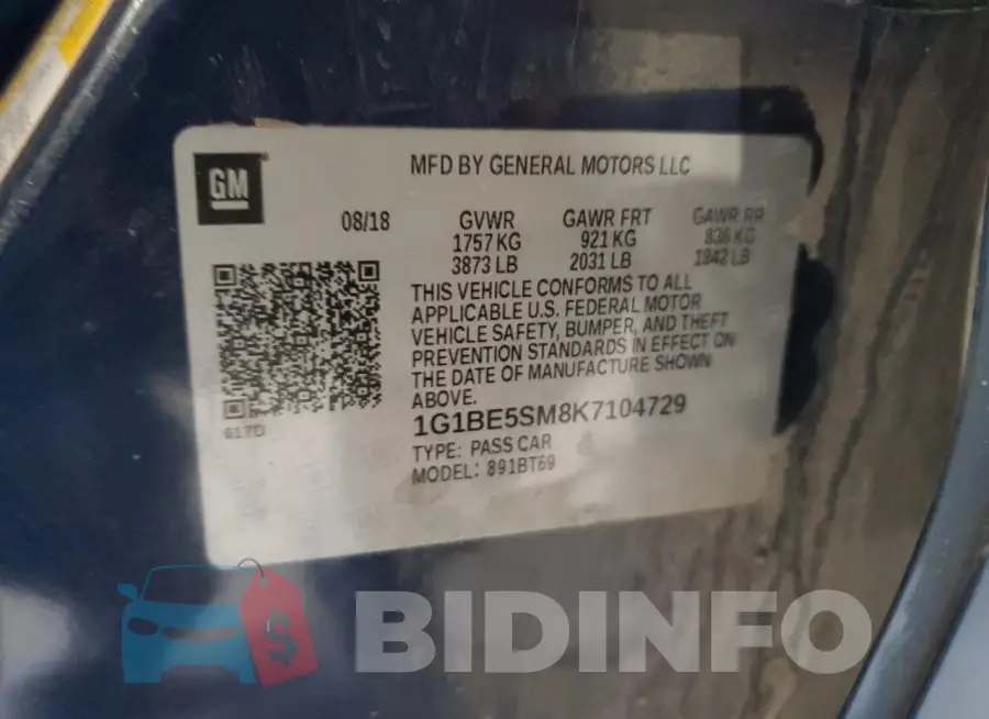 1G1BE5SM8K7104729 Photo# 12