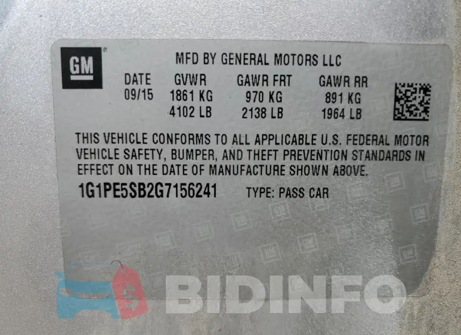 1G1PE5SB2G7156241 Photo# 12