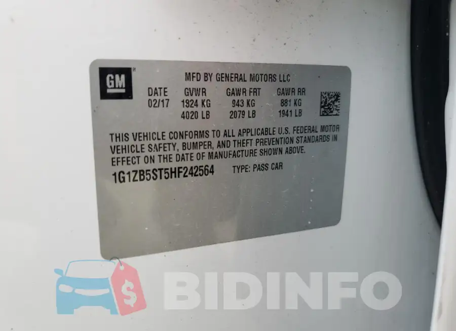 1G1ZB5ST5HF242564 Photo# 12