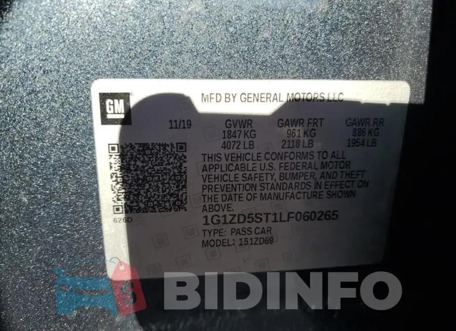 1G1ZD5ST1LF060265 Photo# 12