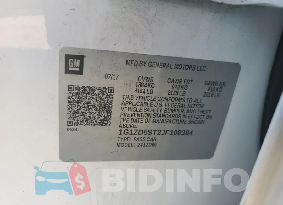 1G1ZD5ST2JF108384 Photo# 12