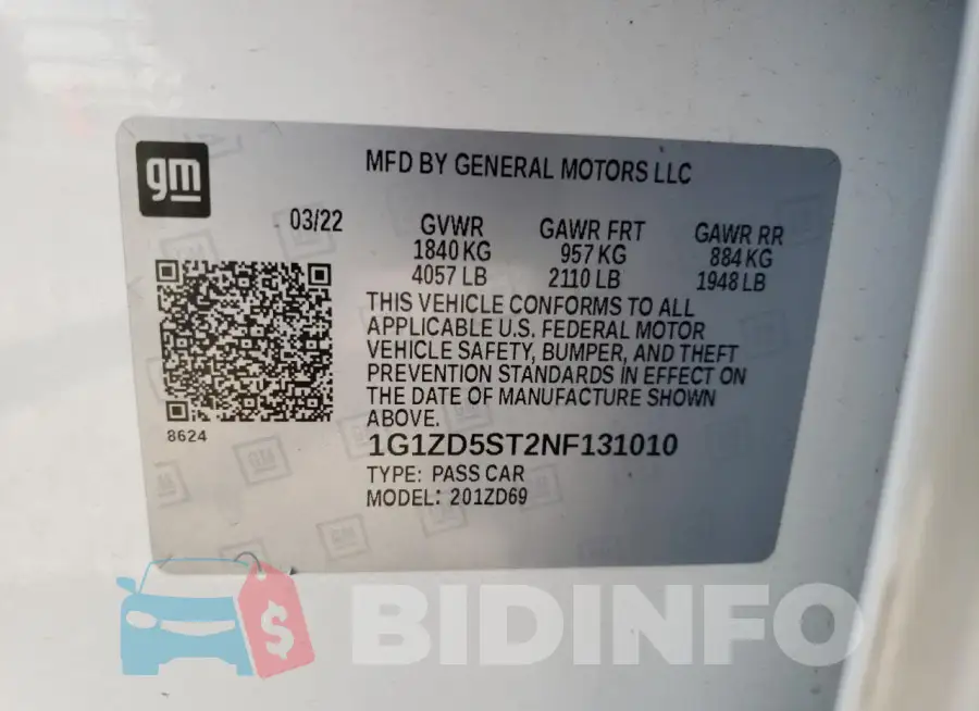 1G1ZD5ST2NF131010 Photo# 12