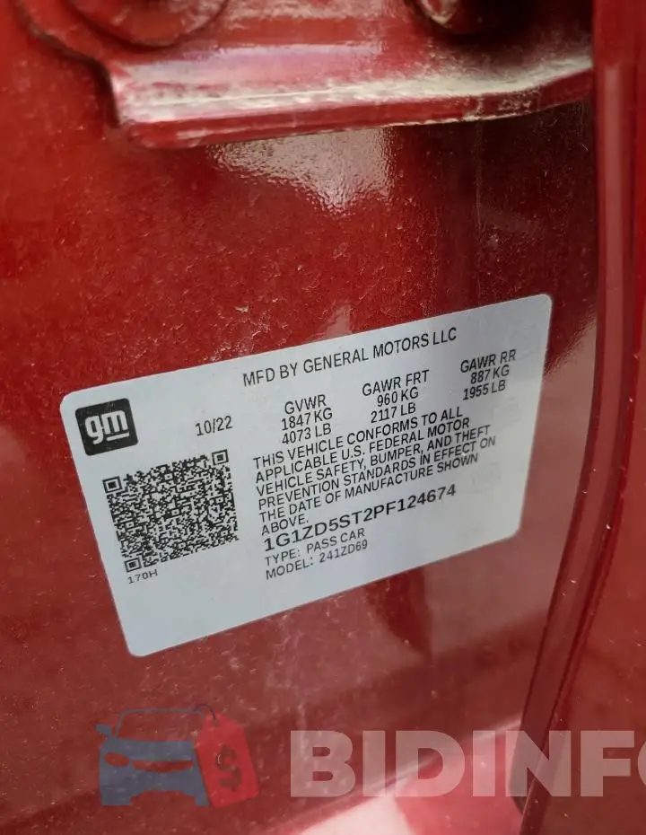 1G1ZD5ST2PF124674 Photo# 13
