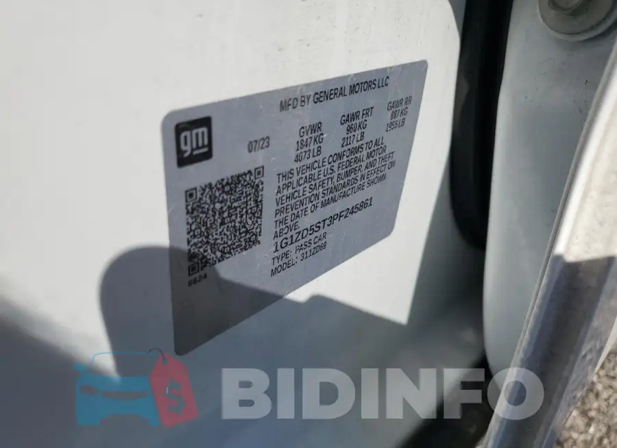 1G1ZD5ST3PF245861 Photo# 12