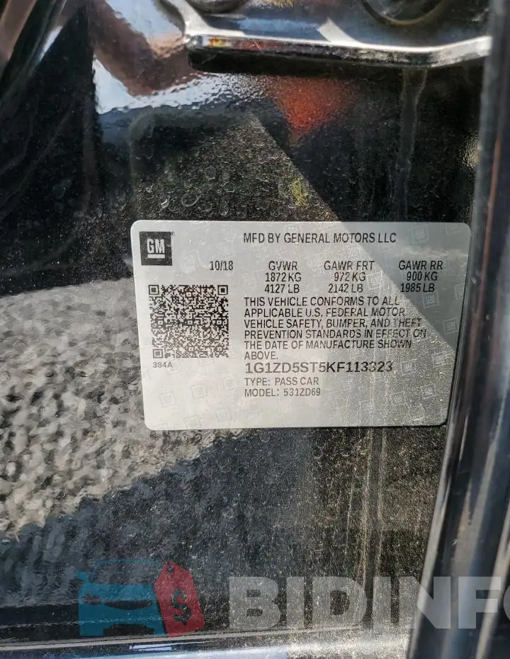 1G1ZD5ST5KF113323 Photo# 12