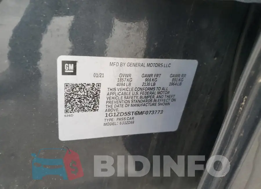 1G1ZD5ST6MF073773 Photo# 12