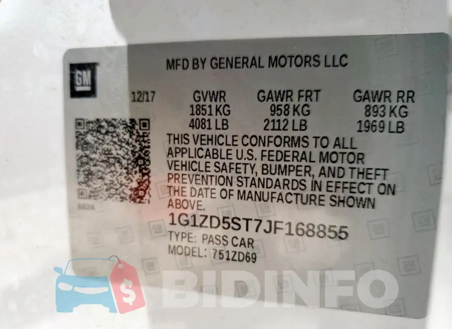 1G1ZD5ST7JF168855 Photo# 12
