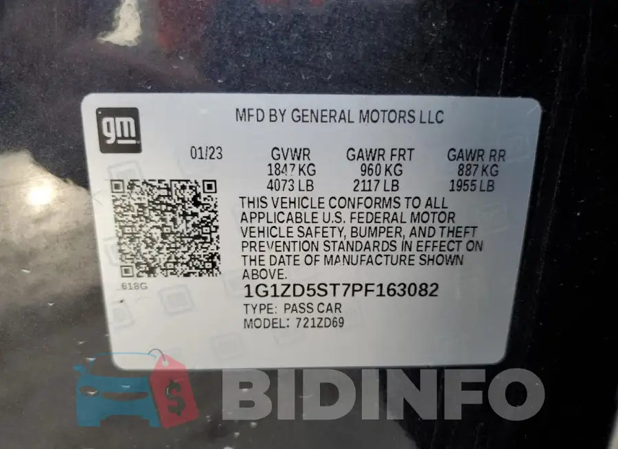 1G1ZD5ST7PF163082 Photo# 13