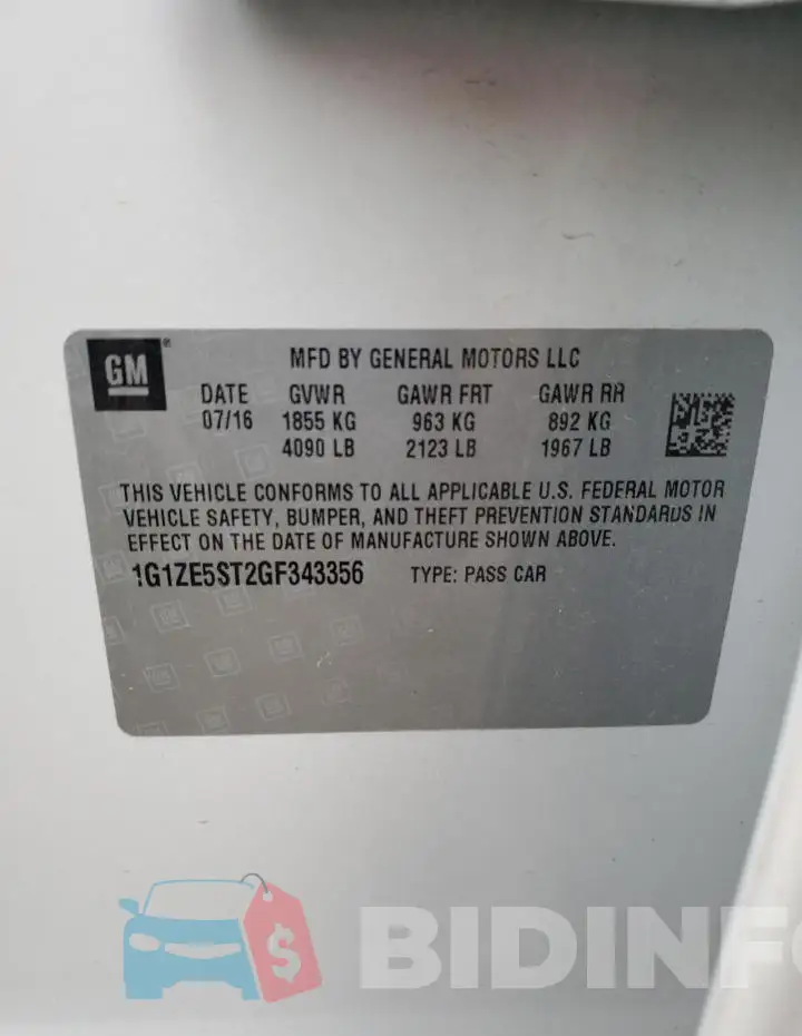 1G1ZE5ST2GF343356 Photo# 12