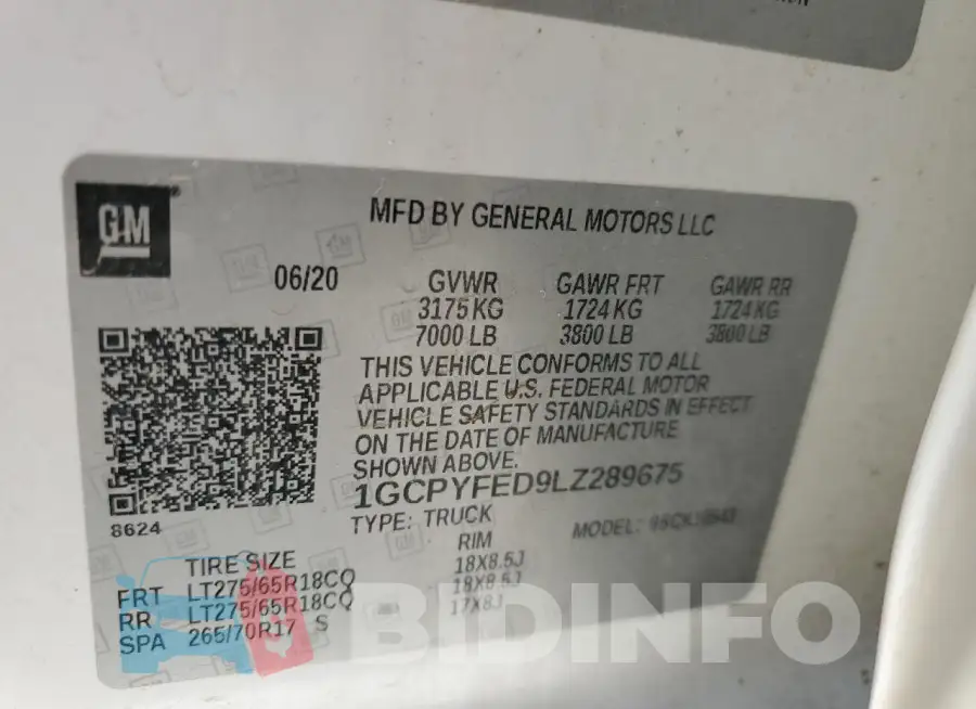 1GCPYFED9LZ289675 Photo# 12
