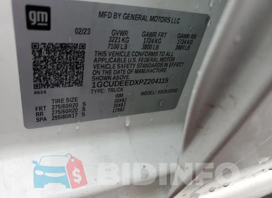 1GCUDEEDXPZ204115 Photo# 13
