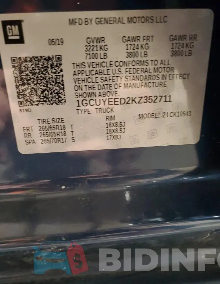 1GCUYEED2KZ352711 Photo# 12