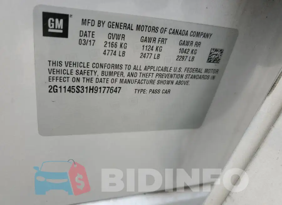 2G1145S31H9177647 Photo# 12