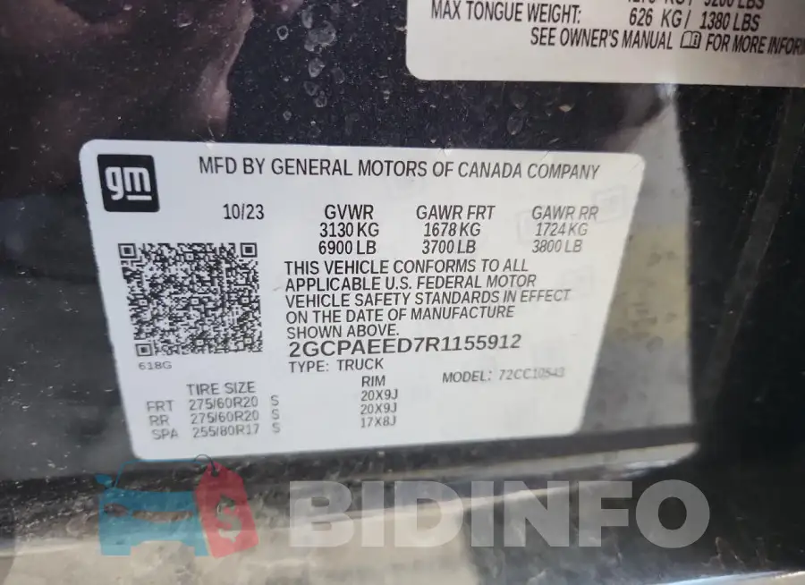 2GCPAEED7R1155912 Photo# 12