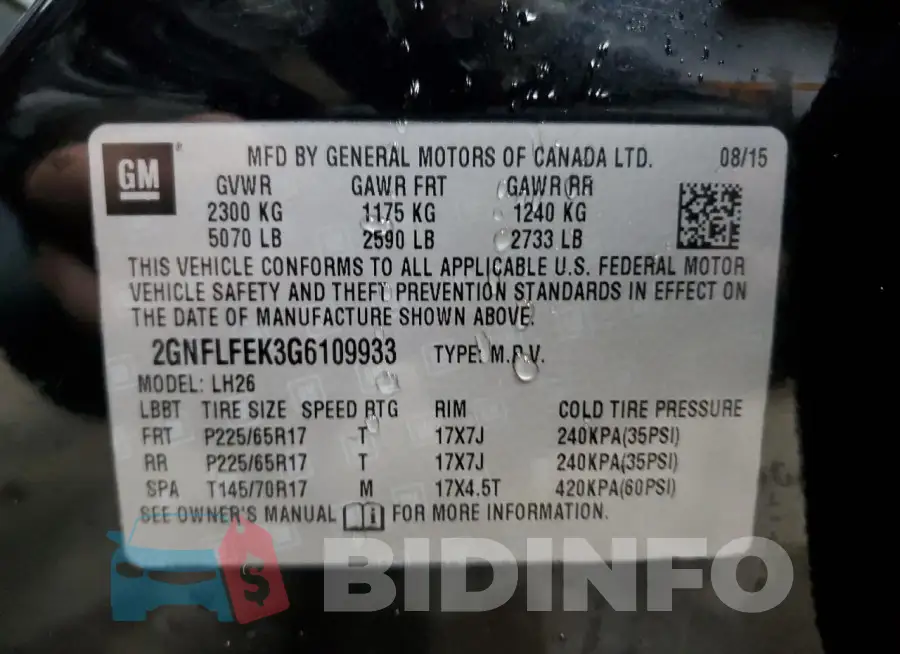 2GNFLFEK3G6109933 Photo# 14