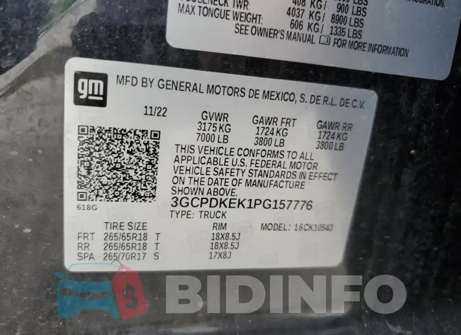 3GCPDKEK1PG157776 Photo# 13