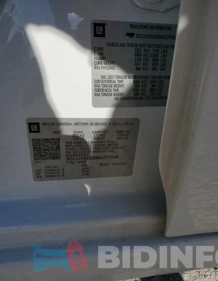 3GCUYEED2MG277558 Photo# 13