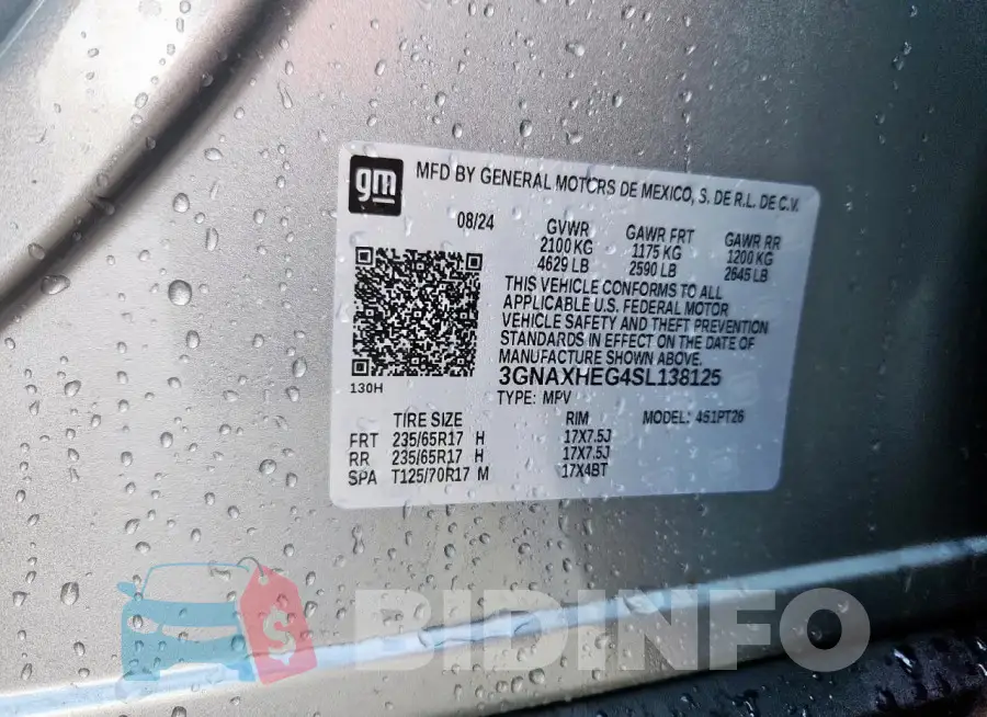 3GNAXHEG4SL138125 Photo# 14