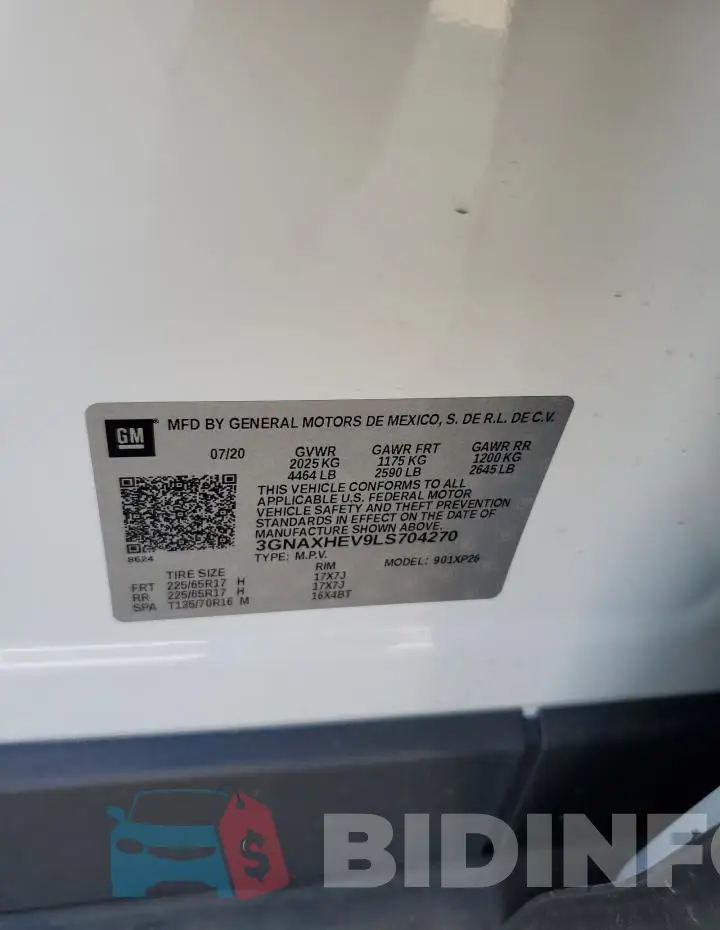 3GNAXHEV9LS704270 Photo# 13