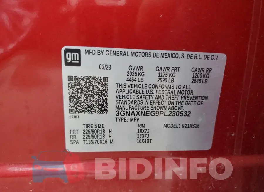 3GNAXNEG9PL230532 Photo# 13