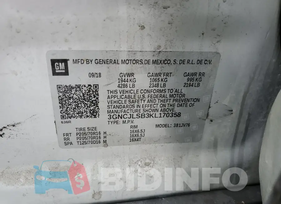 3GNCJLSB3KL170358 Photo# 13