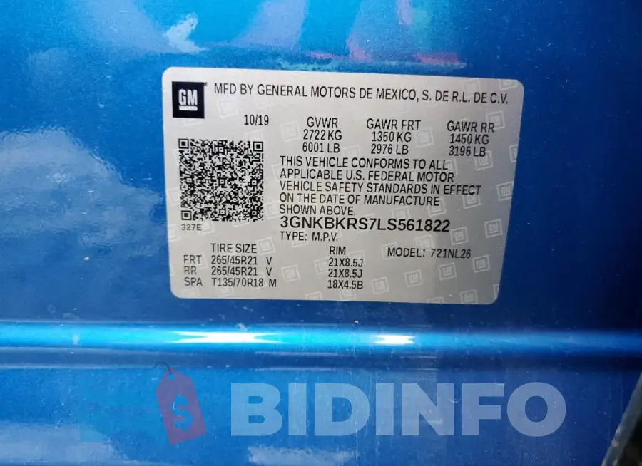 3GNKBKRS7LS561822 Photo# 13
