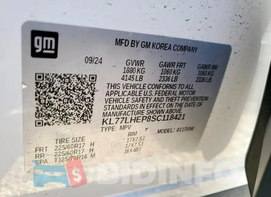 KL77LHEP8SC118421 Photo# 13